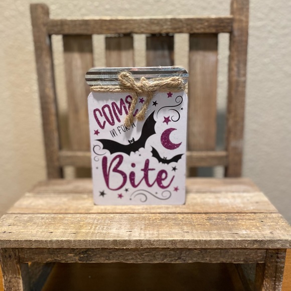 Halloween Decor For Tier Trays, Halloween Mason Jar Shaped Wood Signs Set Of 4 - Picture 8 of 16